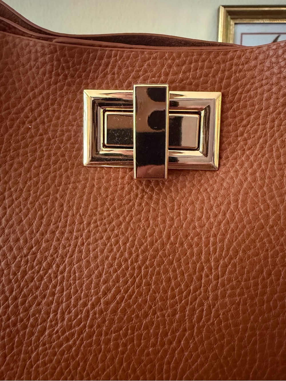 Lulus Cognac Brown Shoulder Bag NWT - Picture 4 of 8